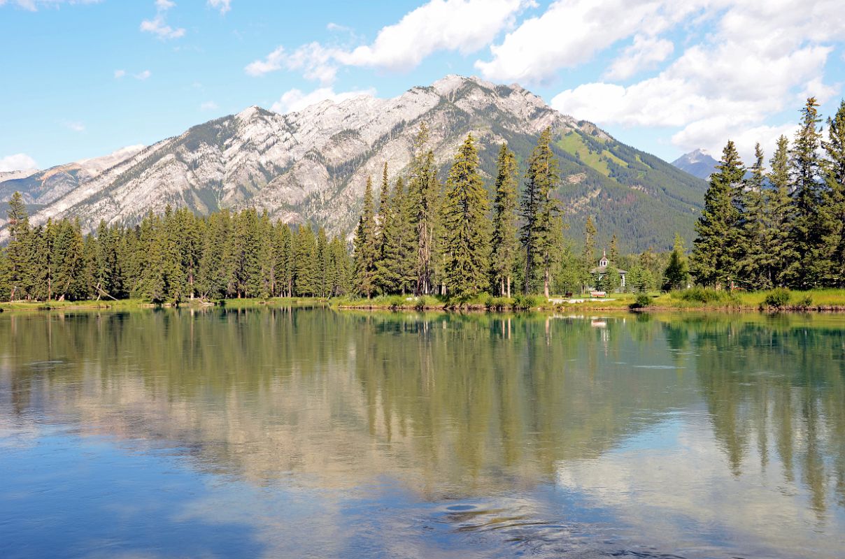 18 Bow River In The Morning With Mount Norquay From Bow River Bridge In Banff In Summer